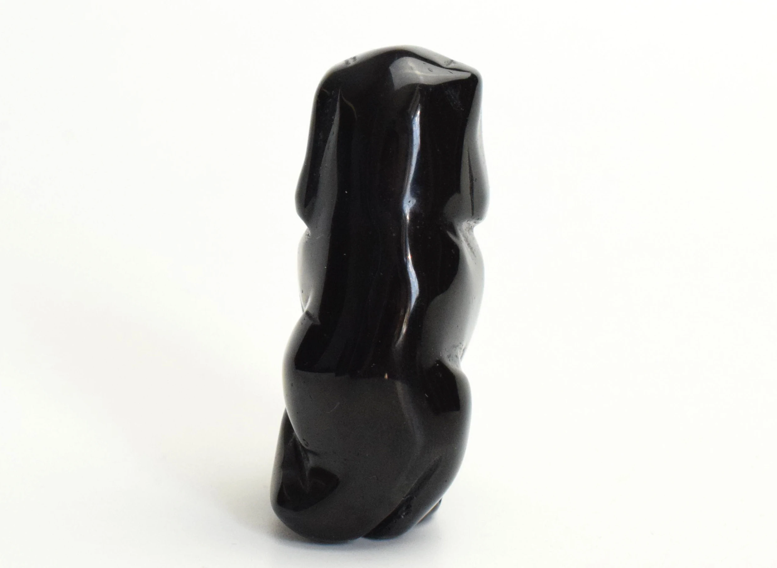 2 0 дюймов натуральная черная чакра Обсидиан Резной Кристалл Рейки Исцеление фэн