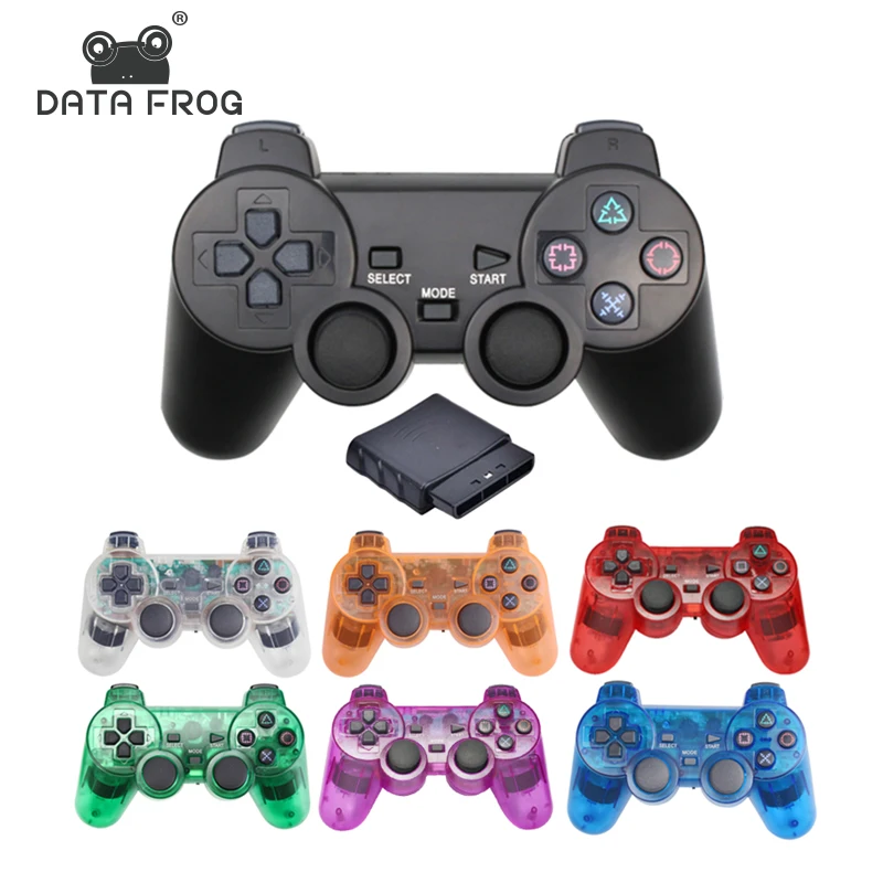 

DATA FROG 2.4G Wireless Game Controller Joystick For PS2 Console Double Vibration Game Gamepad For Playstation 2 Game Console
