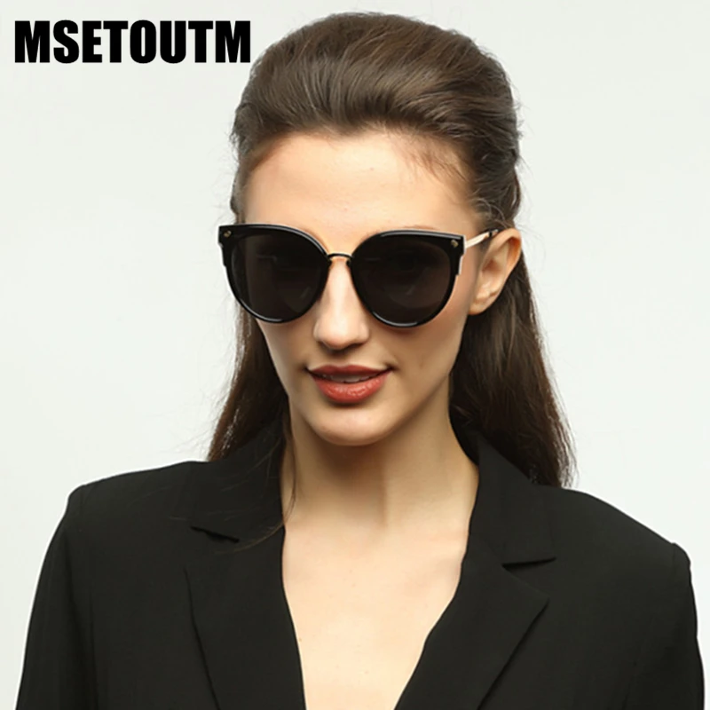 MSETOUTM поляризационные 2020 солнцезащитные очки для женщин металлический новый узор