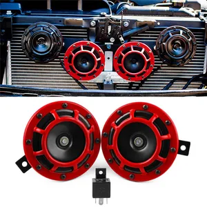 2pcs redblackblue compact electric loud blast 12v grille mount for super tone hella horn kit free global shipping