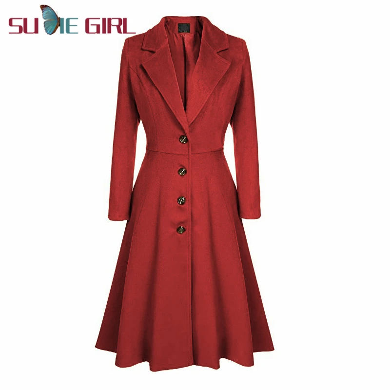 

SUDIE Girl Ladies windbreaker autumn new women's lapel single-breasted long-sleeved fashion casual windbreaker