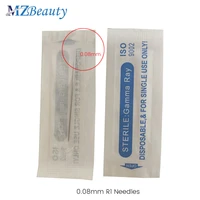 0 08mm pinpoint r1 tattoo needles disposable sterilized 1rl agulhas for permanent makeup eyebrow machine needle thickness 0 35mm
