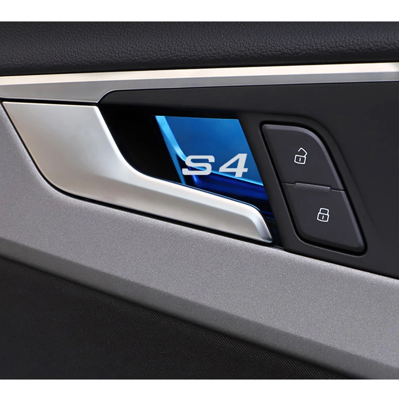 4 шт. украшение из нержавеющей стали на дверную ручку автомобиля для Audi S4