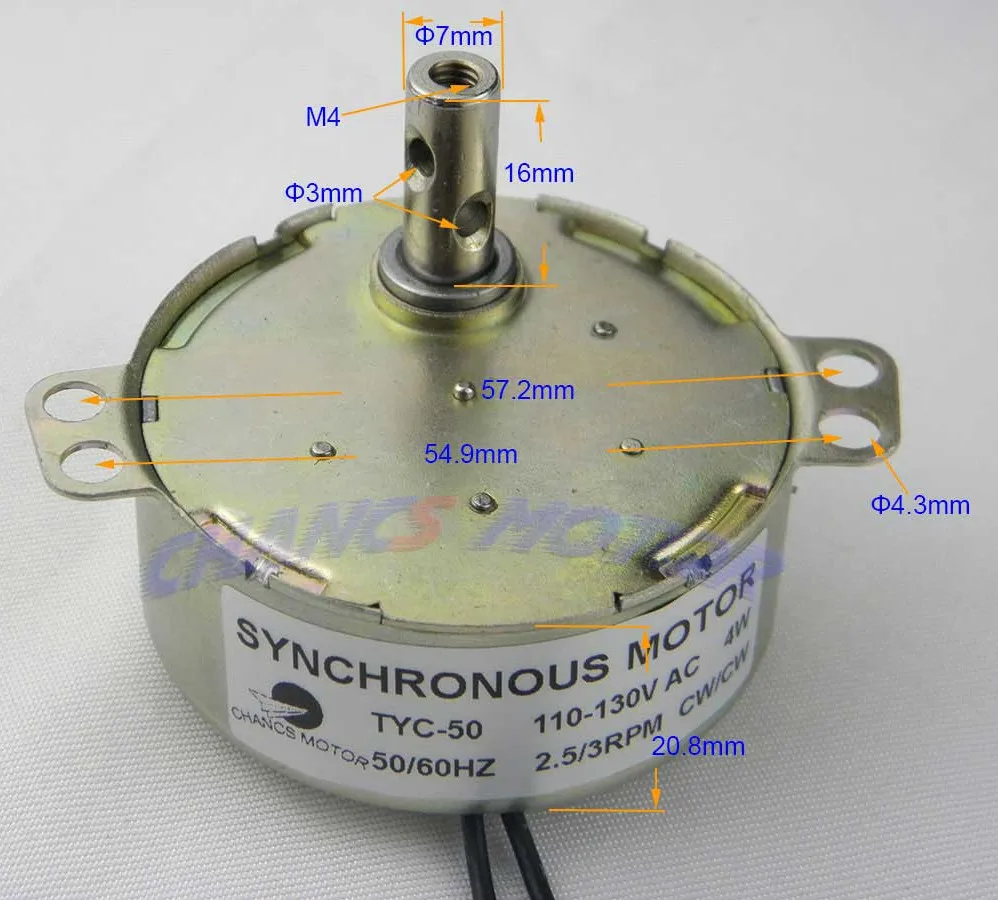 Инкубатор оборудование установки Двигатель инкубатора TYC-50 AC 110V 2 5/3 оборотов в