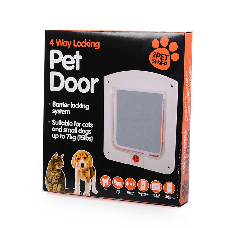 Pet Door Openings Locking Indoor/Outdoor Dogs/Cats For Pets Safe PP Plastic | Дом и сад
