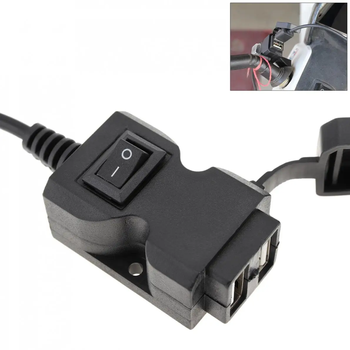 

Dual USB Port 12V Waterproof Motorbike Motorcycle Handlebar Charger 5V 1A 2.1A Adapter Power Supply Socket for Mobile Phone