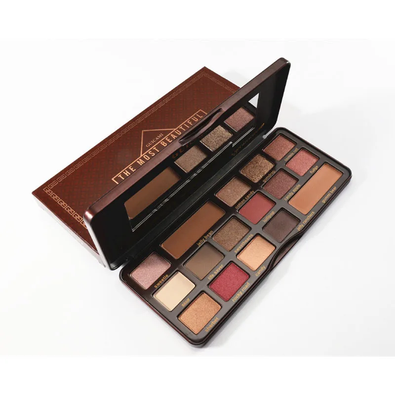 Новые очаровательные блестящие 16 цветов Тени для век металлик макияж палитра