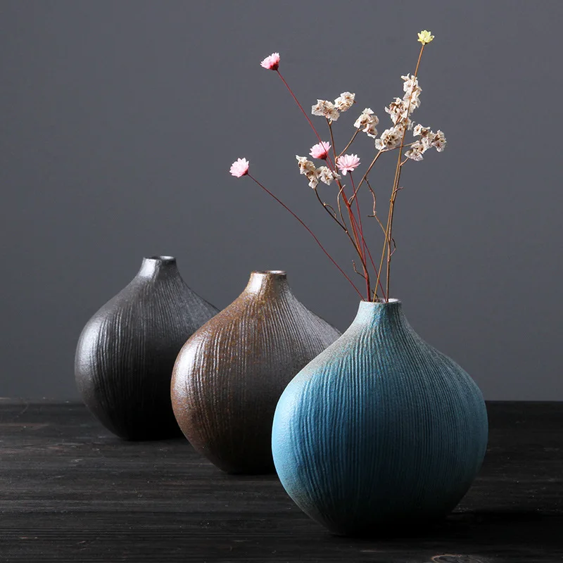 

Modern Stoneware Flowerware Creative Vases Simple Home Decorations Flower Ornaments