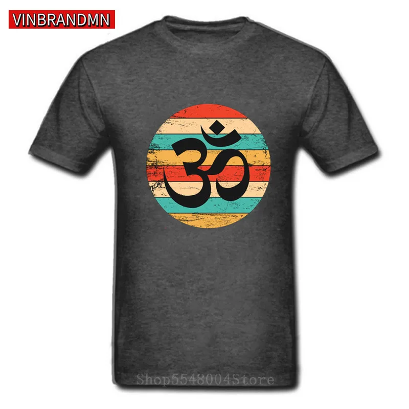 Yoga Om Symbol Vintage T Shirt Men lovers Best Gift Tshirt Hindu Shiva OM Logo Tee shirt Summer Retro Hipster T-Shirt Homme | Мужская