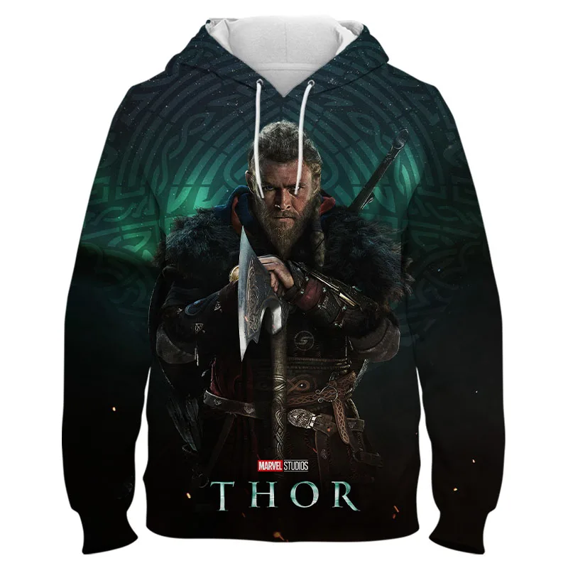 

Marvel Autumn Thor Hoodie Men's Women's Children's Fashion Casual Sweatshirt 3D Print Pullover Street Hip Hop Harajuku Tops