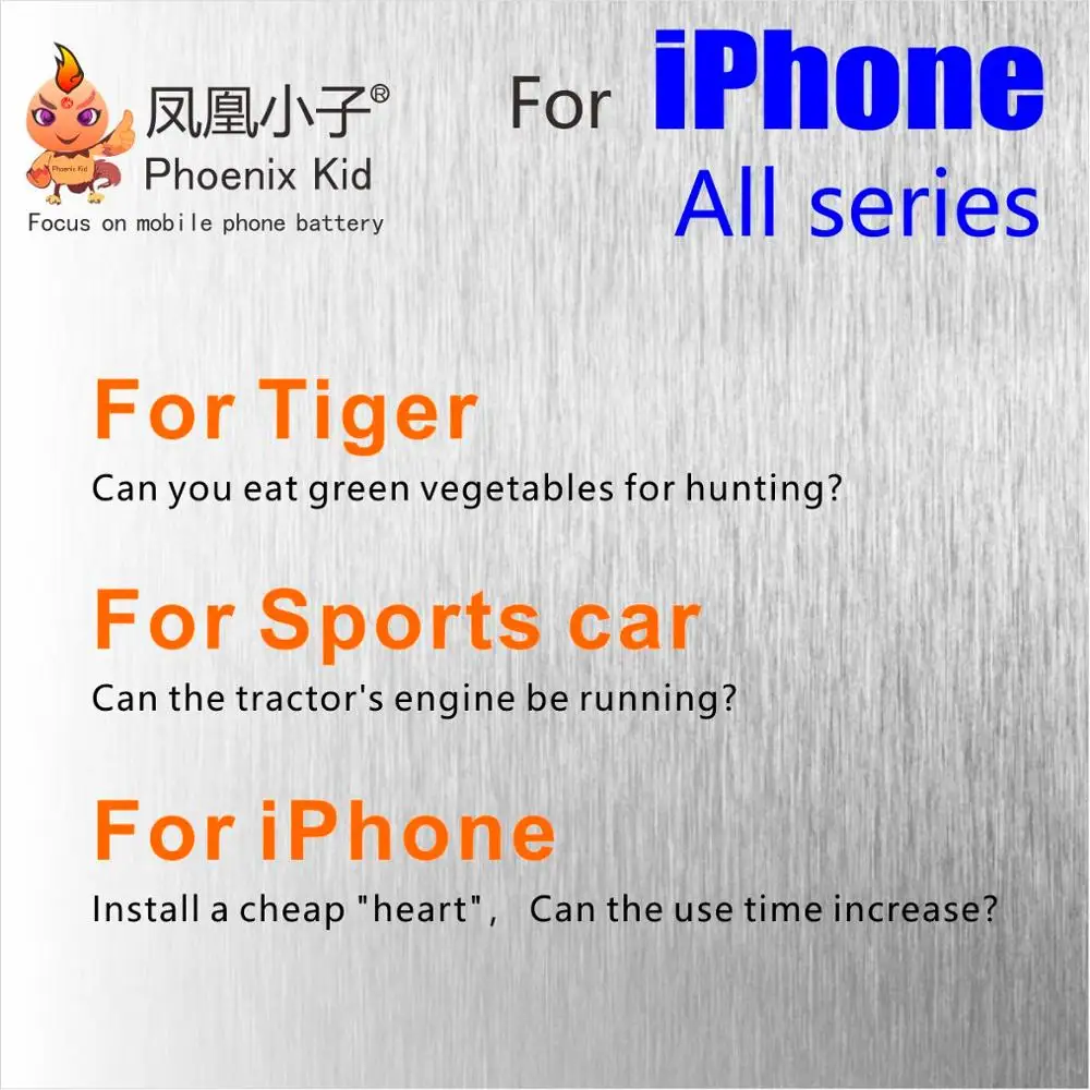 Феникс малыш Оригинальный чехол для Apple iPhone 5 5S 5C 6 6S 7 Plus батарея замена мобильный