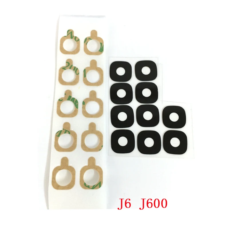 2 шт задний объектив задней камеры для samsung Galaxy J4 J400 J6 j600 J4+ Plus J410 J6+ Plus J610 с Ahesive наклейкой
