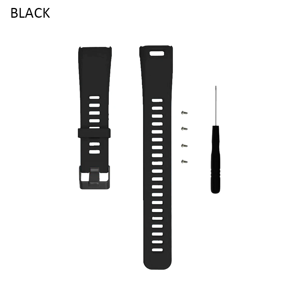 Smart Band Replacement Silicone Strap Smart Watch Wristband For Garmin Vivosmart HR with Removal Tool - Цвет: Черный
