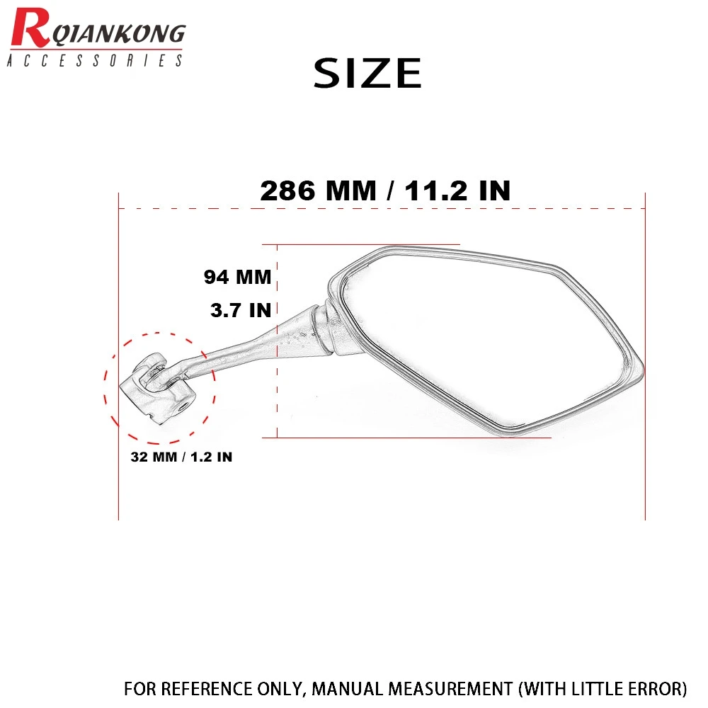Универсальные мотоциклетные зеркала части Регулируемое спортивное зеркало