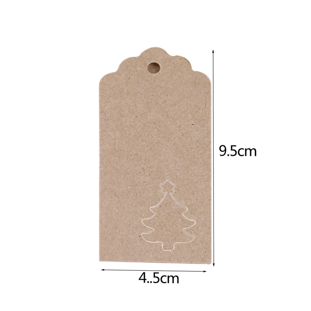 50 шт. Рождественский Бумажный Подарочный ярлык Санта Клаус Снежинка подарок
