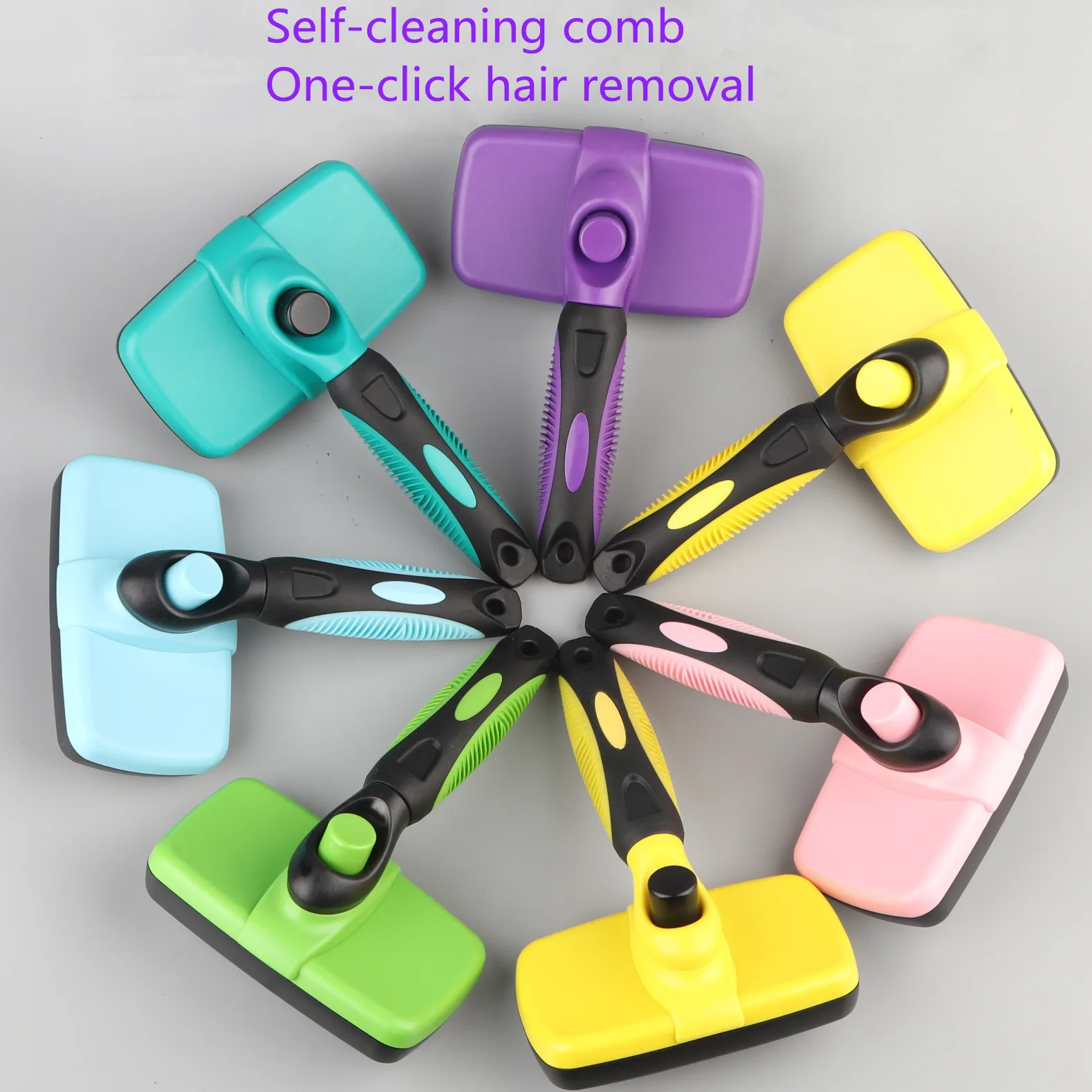 

New hot sale Self-cleaning Needle Hair Comb For Cats Retractable Pet Open Knot Combs Dog Grooming Hair Removers Dog Supplies