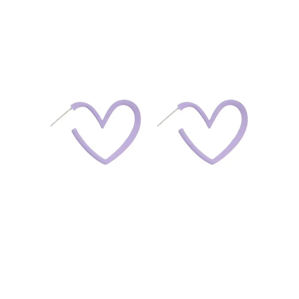 Romantic and Simple Stud Earrings For Women Alloy Sweet Love painted female earrings Jewelry Gifts |