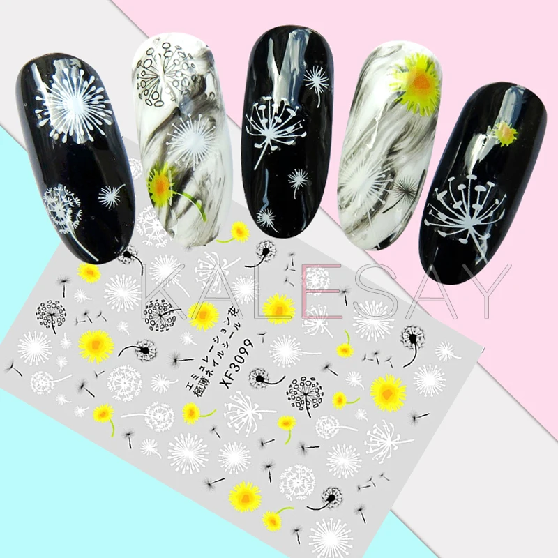 Princess Flower Faerie Nail Sticker for Design Decoration Lavender Art Stickers Decals Back Glue on Nails Manicure | Красота и