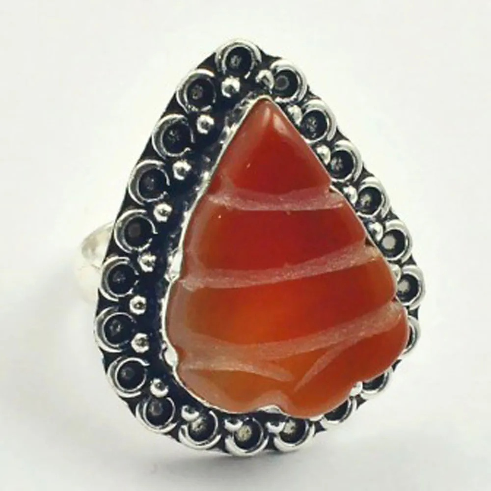 Резное кольцо с листьями серебряное покрытие над медью американский размер 7 5