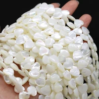 6810mm natural white mother of pearl shell beads heart shape spacer bead for jewelry making diy bracelet necklace accessories