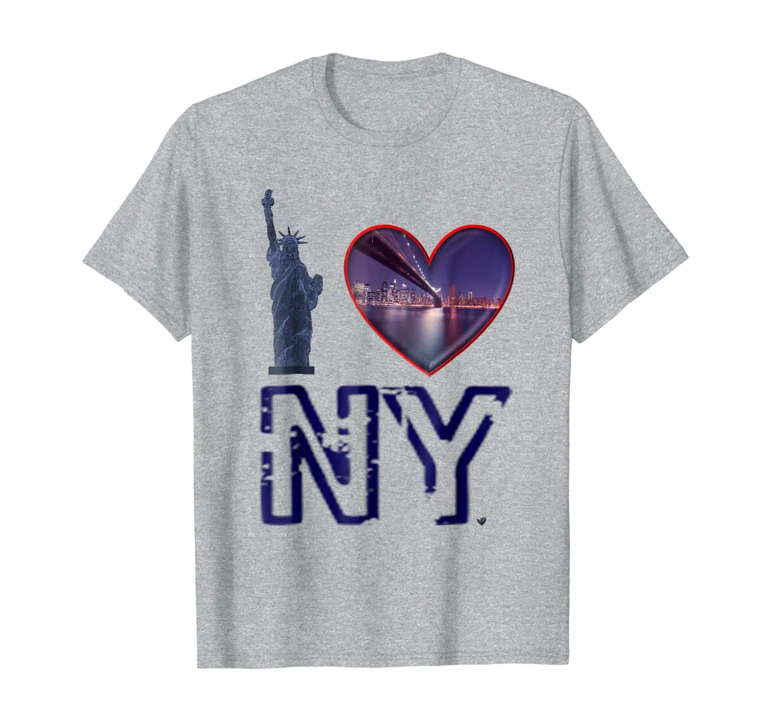 

I Love NY New York with Elegant Heart City Photo, Liberty