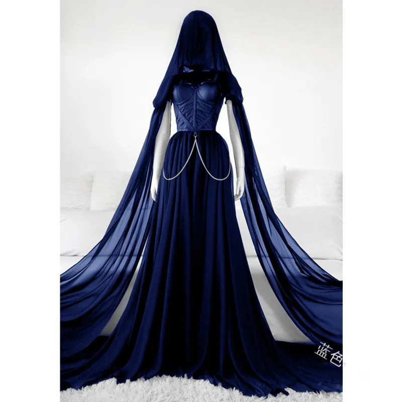 Женское винтажное платье с капюшоном принцессы в викторианском стиле ренессанс