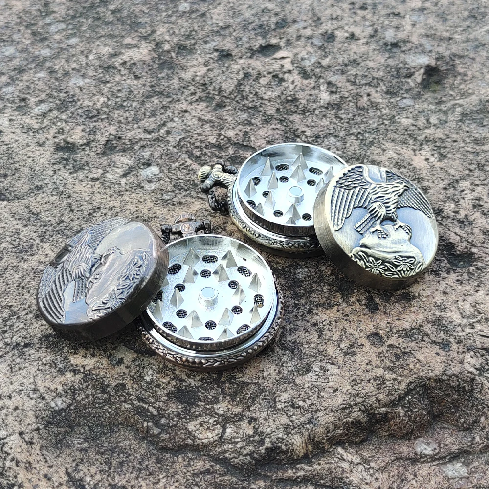 HORNET 3 части диа. 40 мм цинковый сплав травяная мельница компас в форме табака для