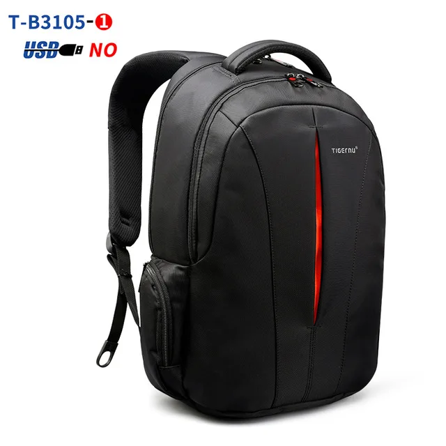 Black Orange Tigernu USB Классический Стиль Мужчины Рюкзак Студент Рюкзак Сумки Водонепроницаемый 15." Ноутбук Рюкзак Мужчины Рюкзак Mochila Мешок - Цвет: Black Orange