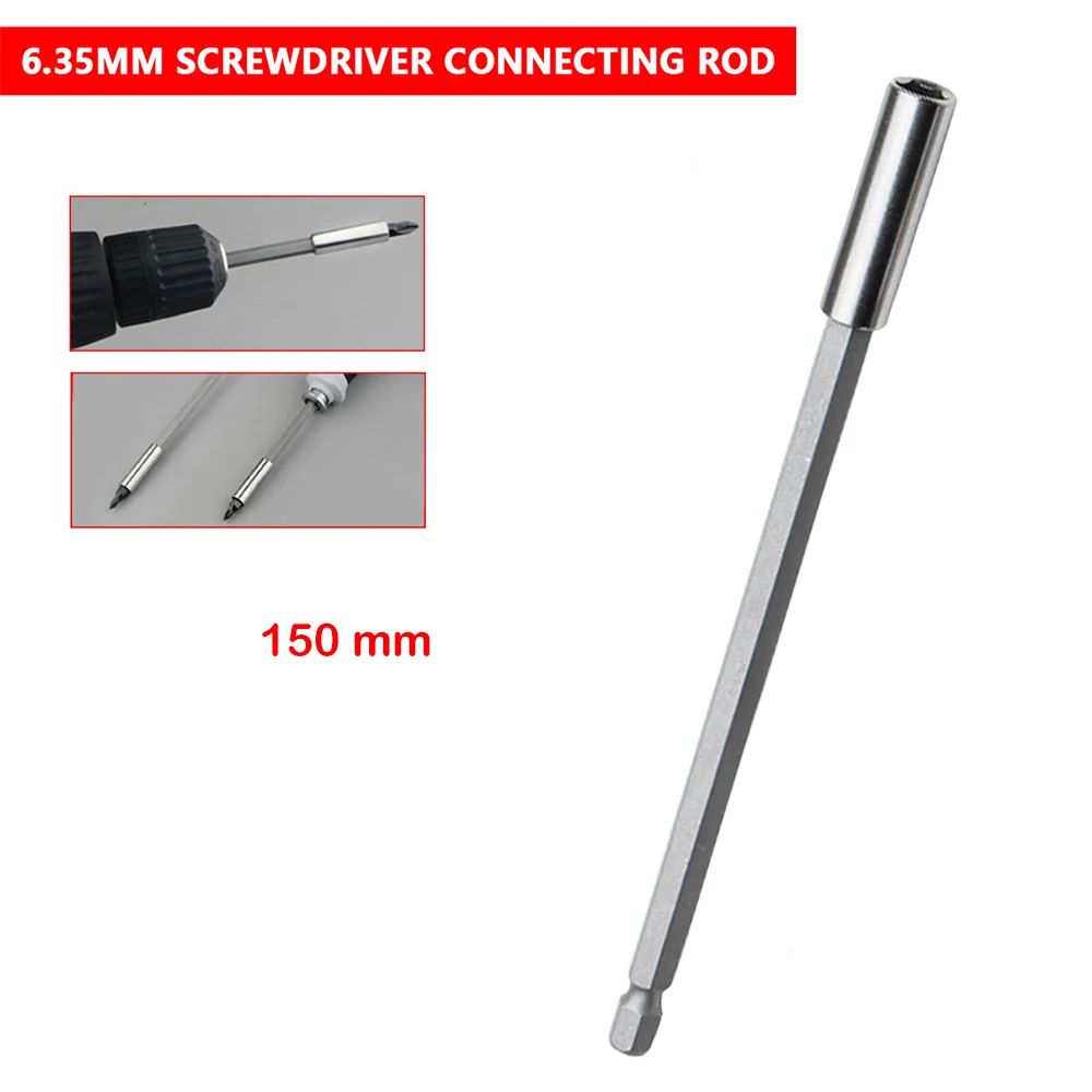 

Magnetic Bit Extension Holder Quick Change 1/4" Hex Shank Screw Sliver 150mm