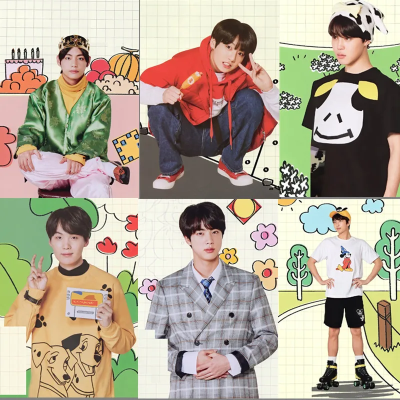 

1 шт. постер Kpop Bangtan Boys JK RM JIMIN JIN JHOPE V SUGA детство переделка декорации комнаты коллекция Канцтовары