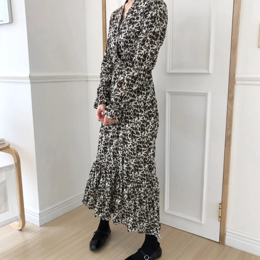 Женское платье с принтом Mozuleva свободное винтажное ТРАПЕЦИЕВИДНОЕ ПЛАТЬЕ в