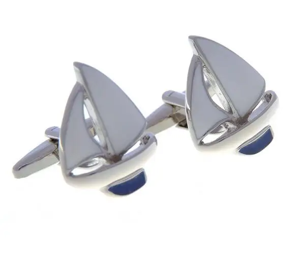 Запонки мужские эмалированные с изображением парусника 10 дюймов пара/лот |