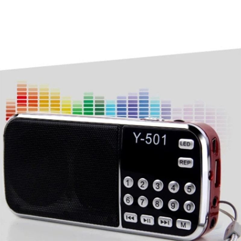 Y-501 цифровой портативный o LCD fm-радио динамик USB Mp3 музыкальный плеер | Электроника