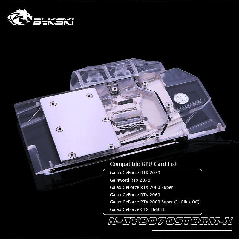 Водный блок Bykski GPU для Galax GeForce RTX 2070 Gainword RTX2070 2060 Super GTX 1660TI теплоотвод N GY2070STORM