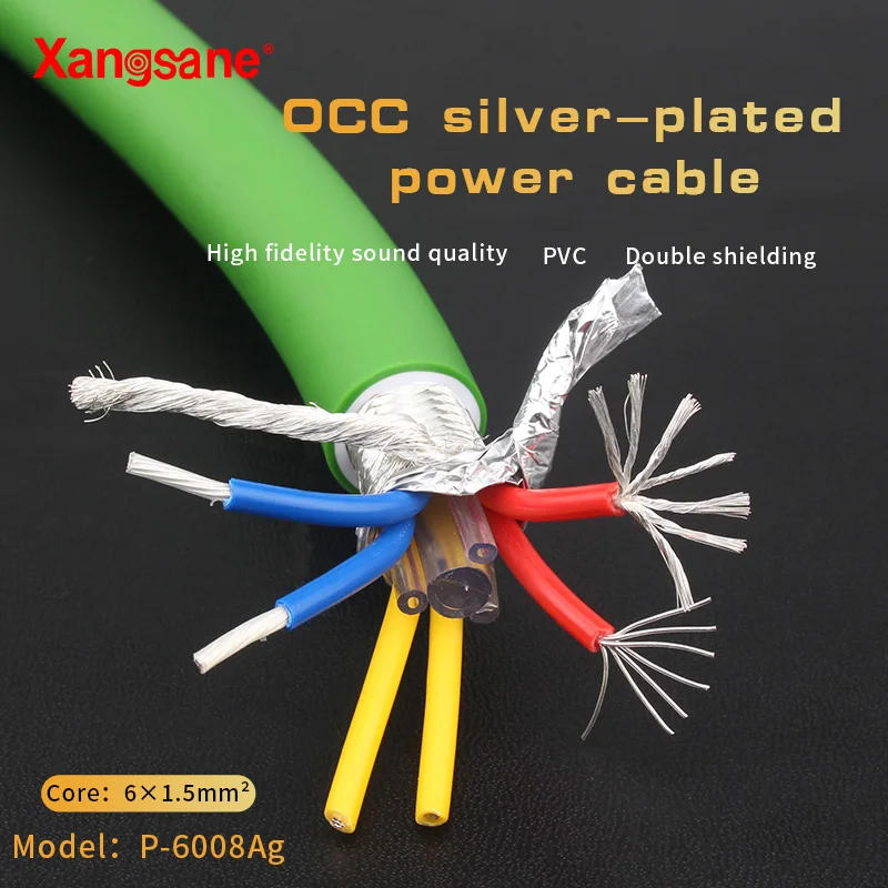 P-6008Ag HIFI silver plating Power cord High fidelity audio cable bulk power | Электроника