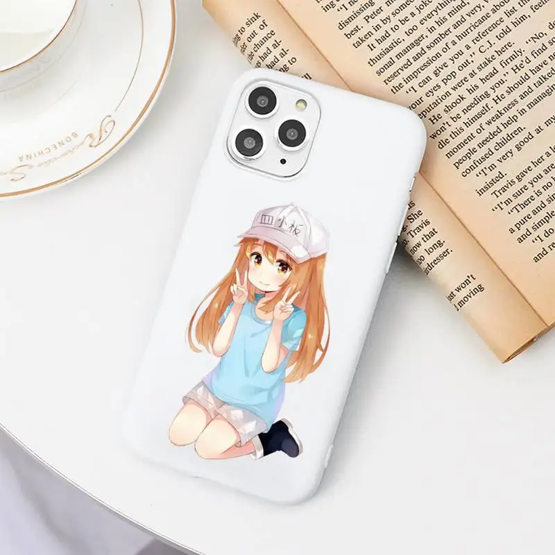

Working cell Japan anime Phone Case Candy Color for iPhone 6 7 8 11 12 s mini pro X XS XR MAX Plus