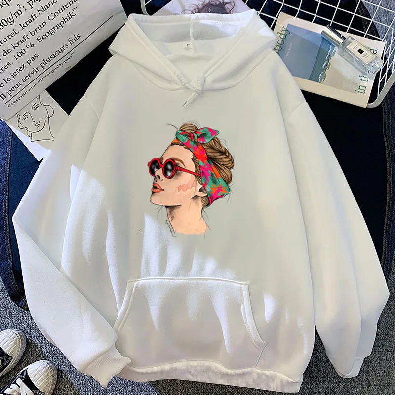 Fashion Printed Hoodies for Women Streetwear Hooded Autumn and Winter Sweatshirt Clothes Oversized Sweetshirt Hoodie