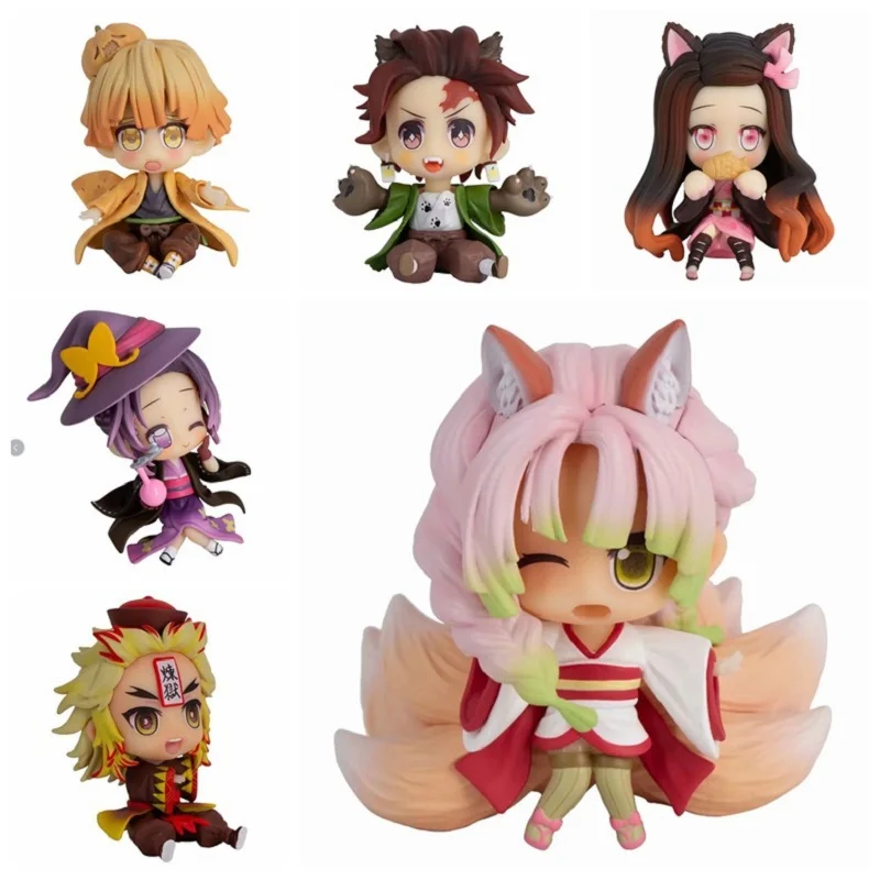 

10cm Demon Slayer Kimetsu No Yaiba Anime Figure Agatsuma Zenitsu Action Figure Kamado Nezuko Figurine Model Toys For Children