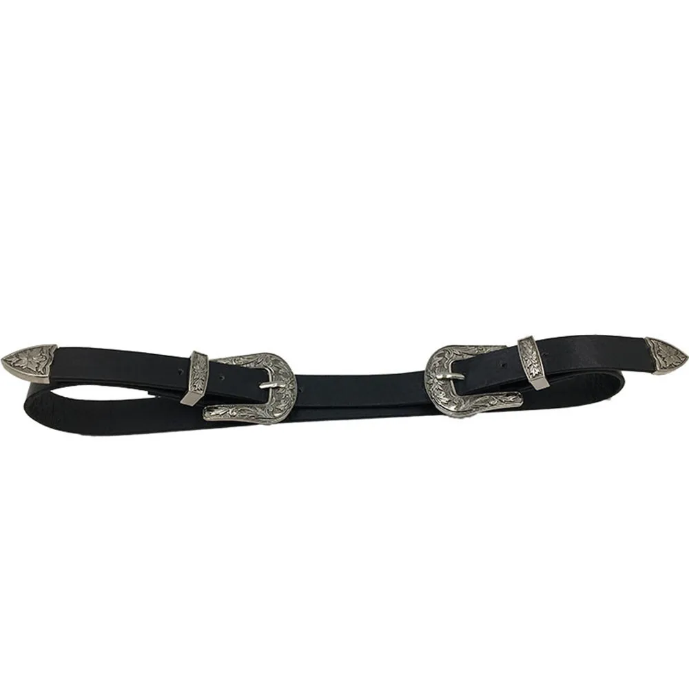 JAYCOSIN Belt Fashion Women Boho Lady Vintage belts female of metal Leather woman Double Buckle Waist Waistband casual party