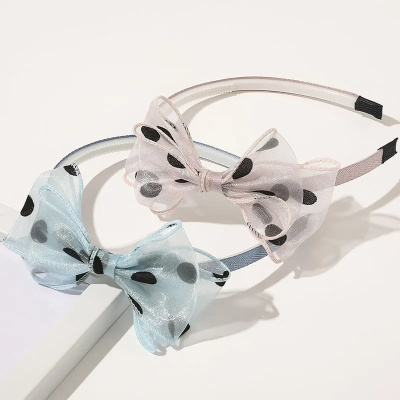 Ободок для волос с кружевом и двойным бантом нескользящий однотонный |