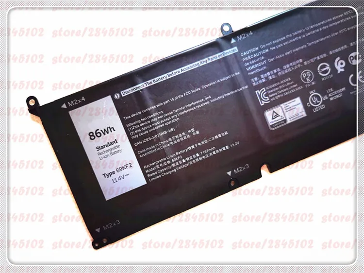 Аккумулятор GYIYGY 69KF2 11 4 в 86 Втч для Dell Precision 5550 P91F XPS 15 9500 Core i7 4K UHD 70N2F M59JH|Аккумуляторы