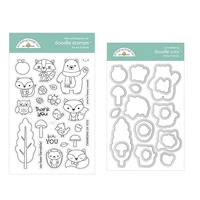 2021 new arrival fox bear tree letters metal cutting dies and stamps diy scrapbooking seal craft stencil card making album sheet