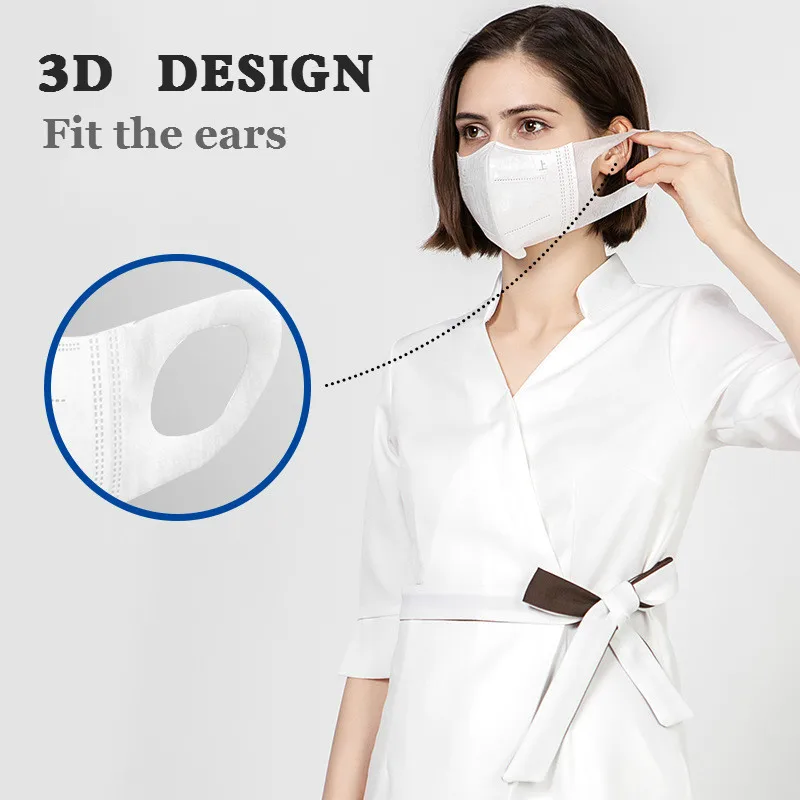 3D Stereo Disposable Face Mask 3-Layer Dust-Proof Breathable Protective Mouth Masks for Adult Children White Mascarilla | Красота и