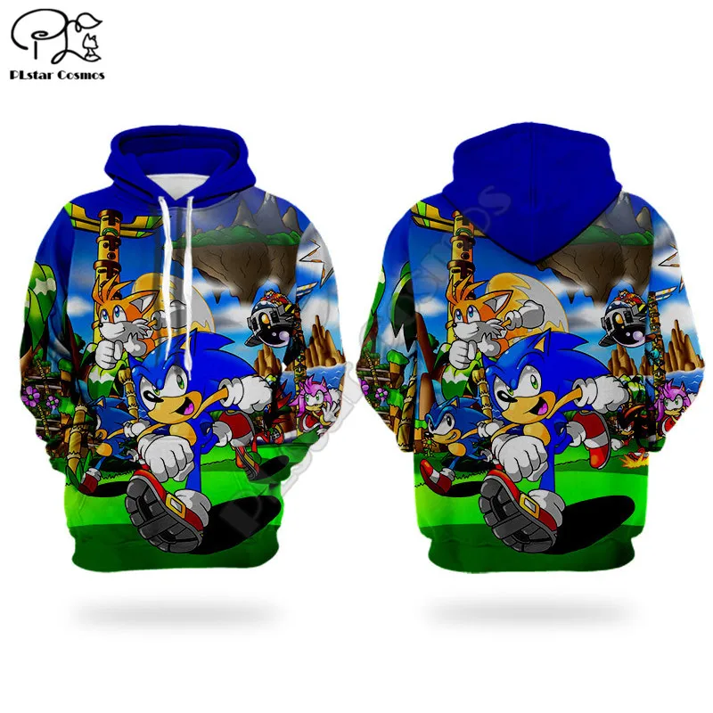 

Sonic 3D printed Hoodies sweatshirts Men Women Fashion Hooded Long Sleeve streetwear Pullover cosplay