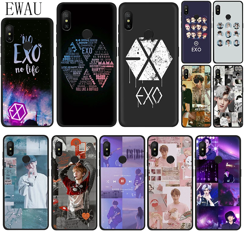 Силиконовый чехол для телефона EWAU EXO band k-pop Xiaomi 5X 6 6X 8 9 SE A1 A2 Lite Max 3 F1 9T A3 Pro CC9 CC9e Note 10 |