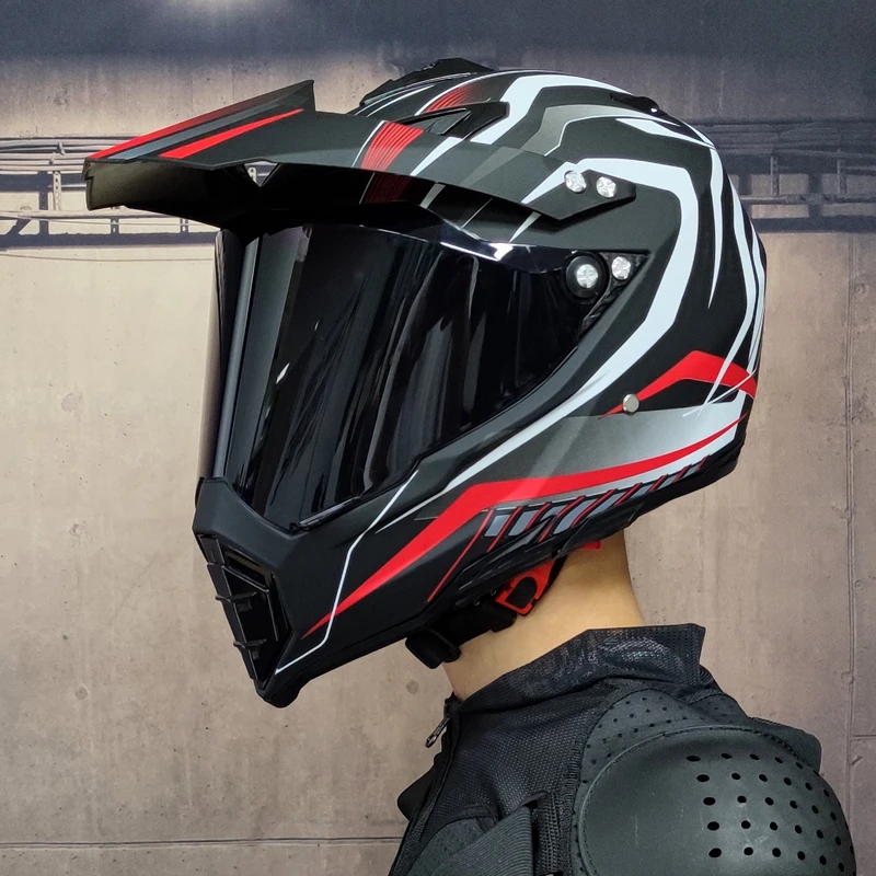 Helmet Motorcycle Full Face Cafe Racer For Adults Visor Motorrad Helm Safety Scooter Downhill Engine Pinlock Integral Motobike | Автомобили