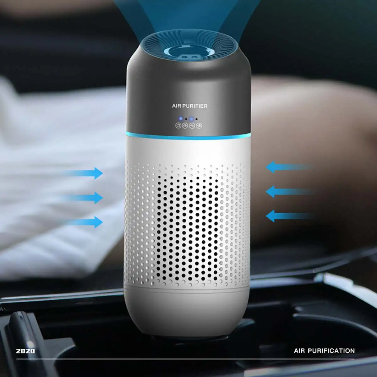 

Портативный дома автомобиля Воздухоочистители s USB PM2.5 мини Воздухоочистители HEPA фильтр 2-х скоростная жест Сенсор воздухоочиститель удалит...