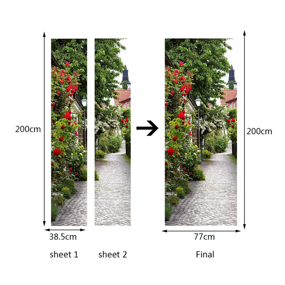2 шт./компл. цветные розовые двери художественный Декор для дома креативные DIY 3D