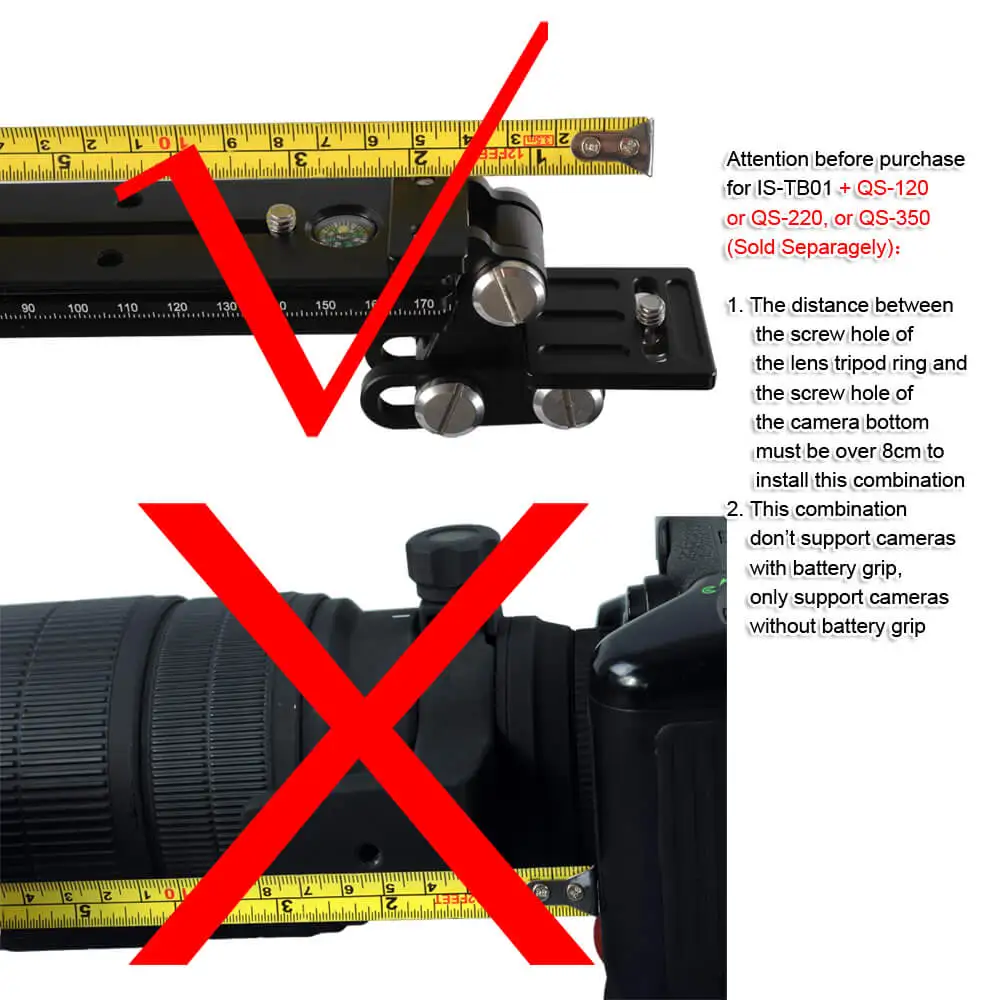 iShoot Telephoto Zoom Lens Bracket Long-Focus Support Holder for Camera Ball Head Quick Release Plate and Tripod Mount Ring | Электроника