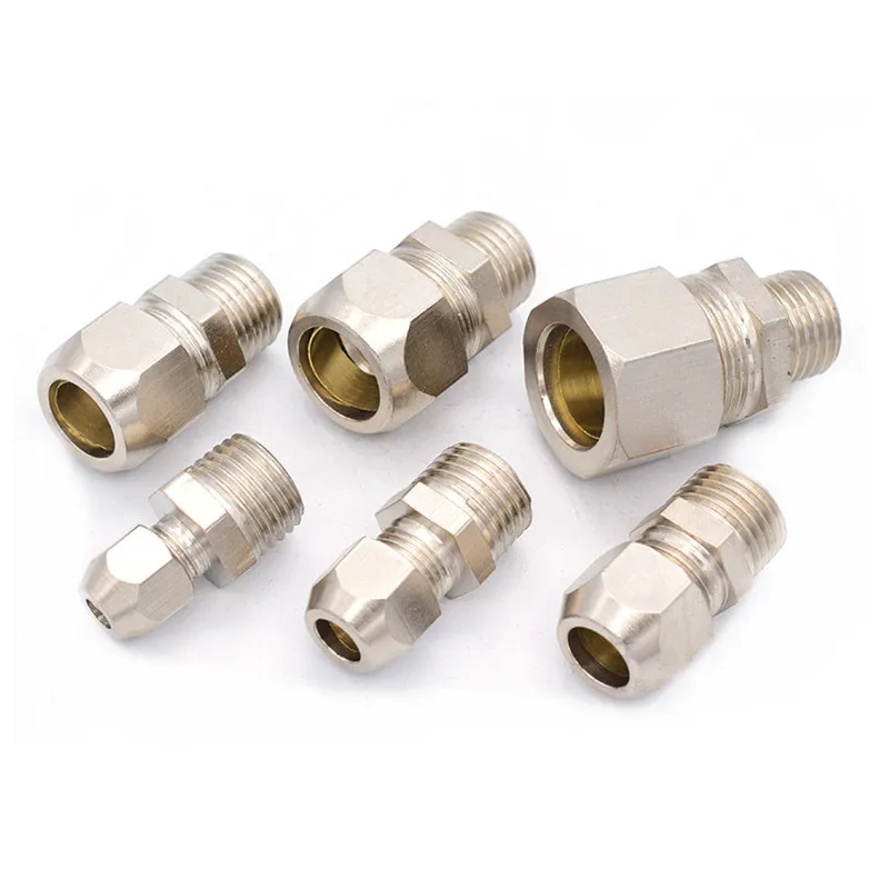 1/8 &quot1/4" 3/8 &quot1/2" BSP Мужская резьба 4 6 8 10 12 14 16 мм OD трубка латунь наконечник